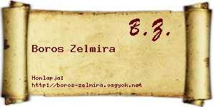 Boros Zelmira névjegykártya